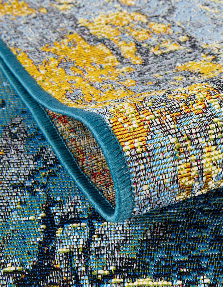 Detail image of 2' x 6'  Washable Modern Indoor / Outdoor Runner Rug