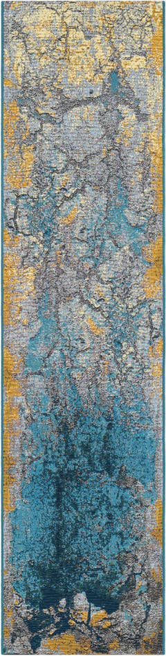 Detail image of 2' x 8' Easy-Clean Modern Indoor / Outdoor Runner Rug