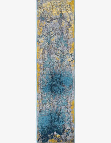 2' 7 x 10' Easy-Clean Modern Indoor / Outdoor Runner Rug