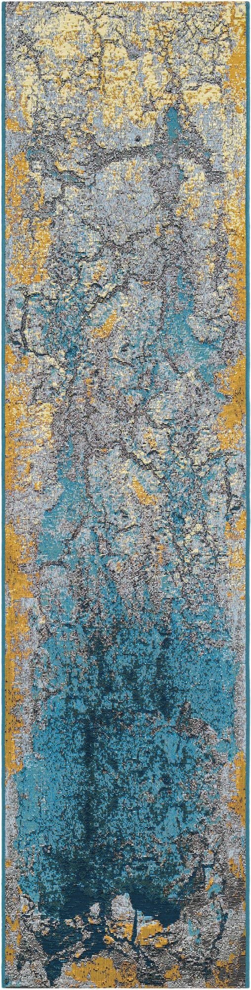 2' x 8'  Washable Modern Indoor / Outdoor Runner Rug