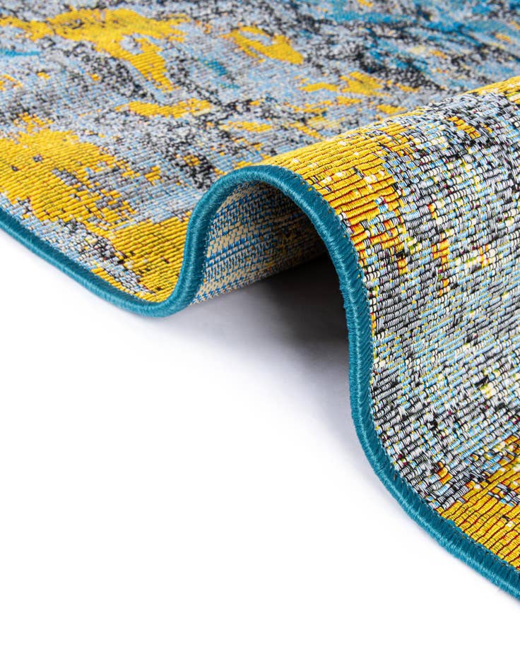 Detail image of 10' x 10'  Washable Modern Indoor / Outdoor Square Rug