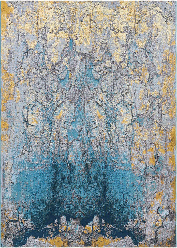 7' 10 x 7' 10 Easy-Clean Modern Indoor / Outdoor Square Rug