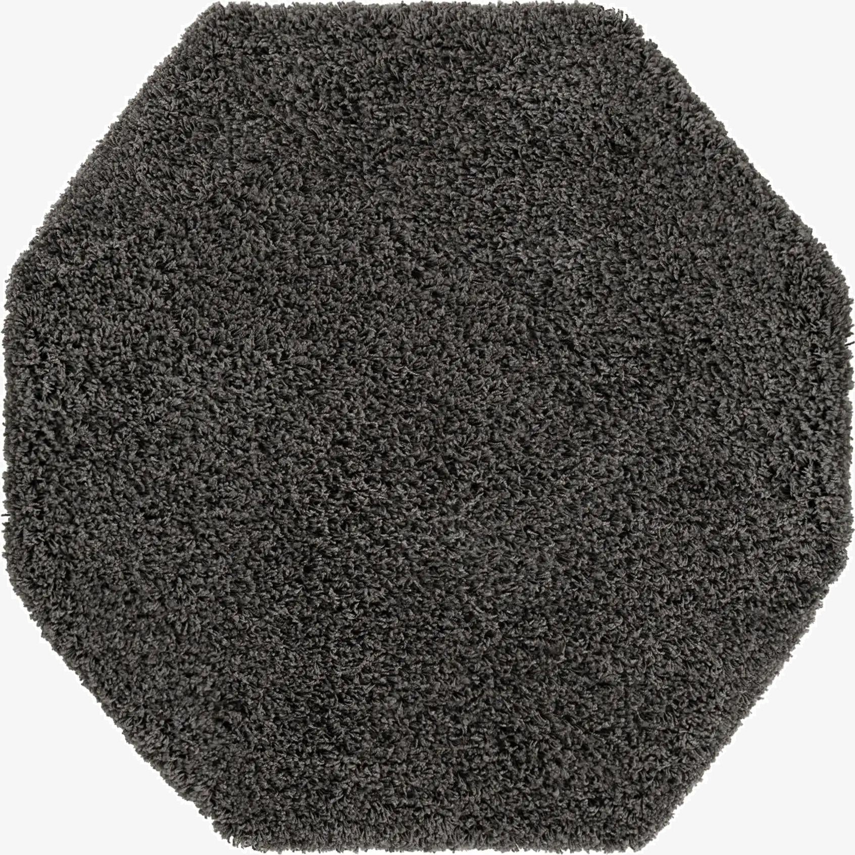 Primary image 4' x 4' Solid Shag Octagon Rug