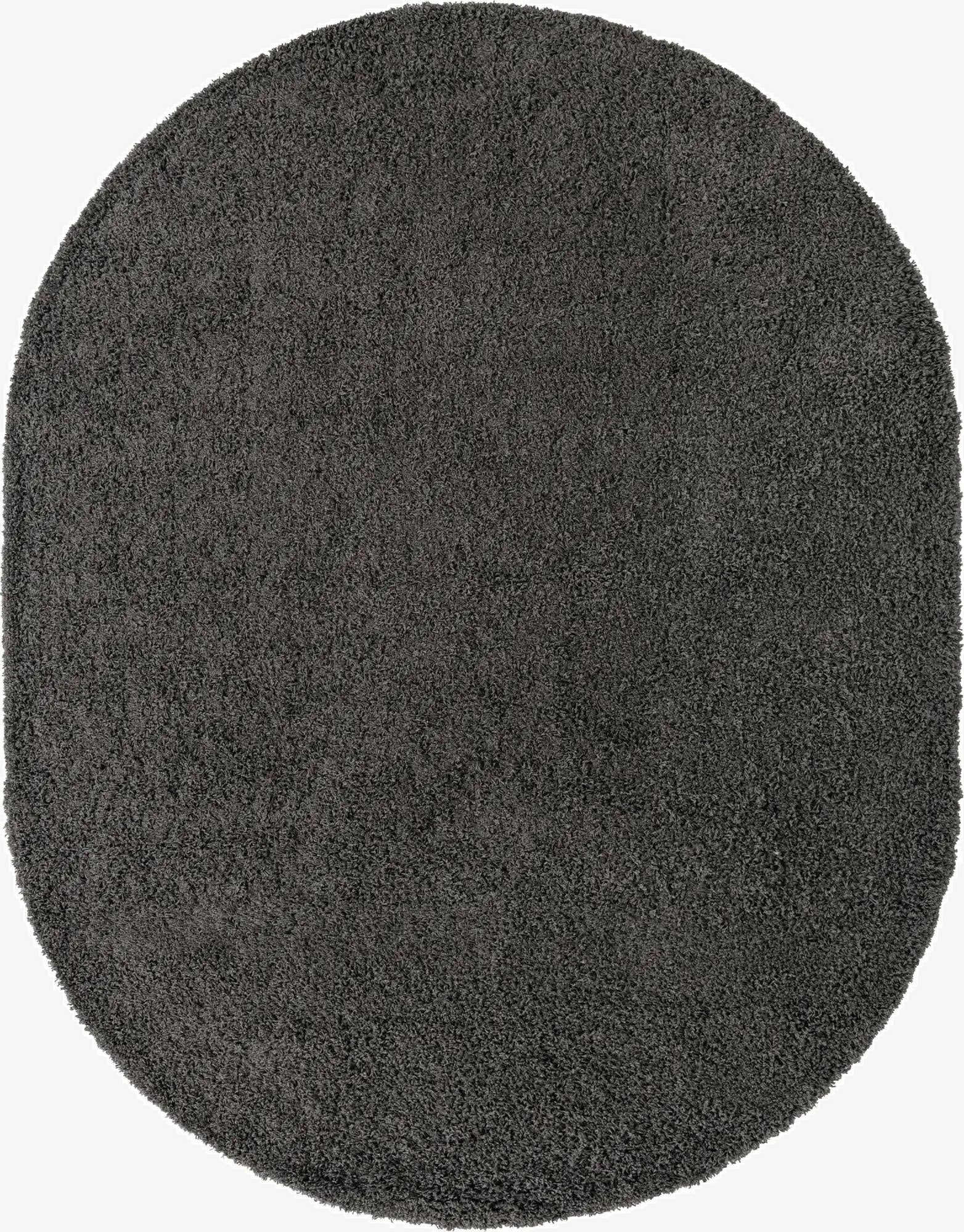 Primary image 7' 10 x 10' Solid Shag Oval Rug
