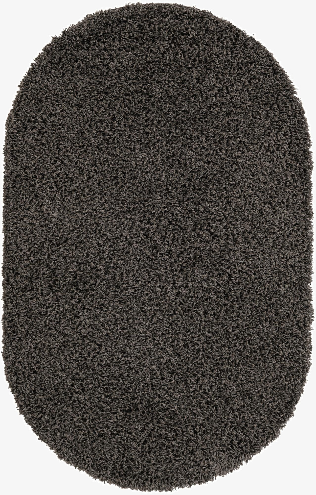 Primary image 3' x 5' 3 Solid Shag Oval Rug