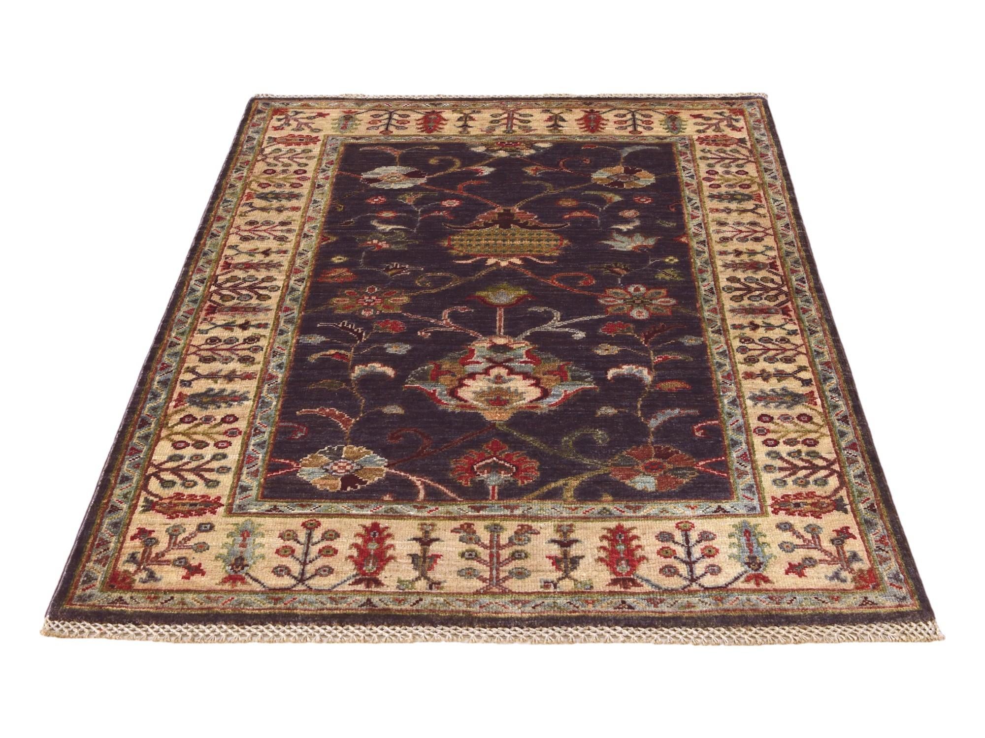 3' 4 x 4' 11 Hand Knotted Ariana Ziegler Rug