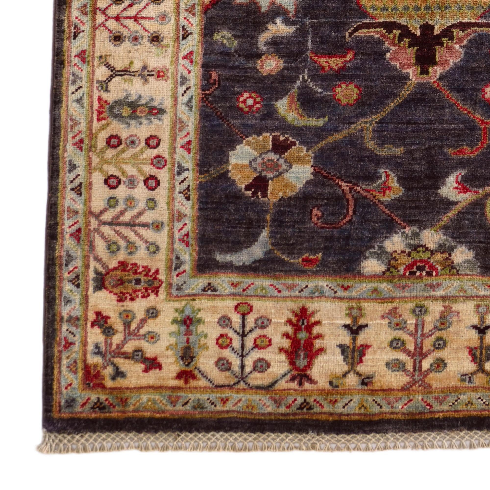 3' 4 x 4' 11 Hand Knotted Ariana Ziegler Rug