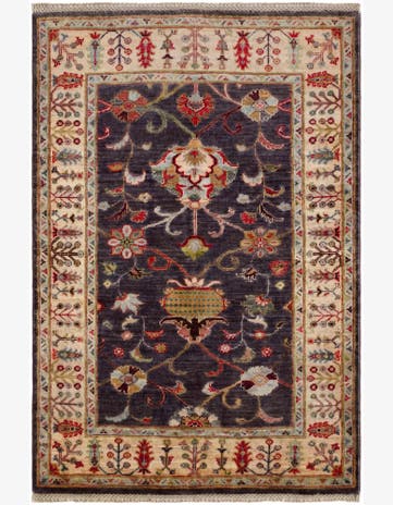 3' 4 x 4' 11 Hand Knotted Ariana Ziegler Rug