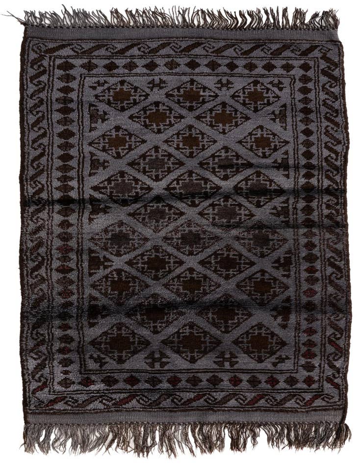 Detail image of 3' 2 x 5' 6 Hand Knotted Balouch Wool Rug