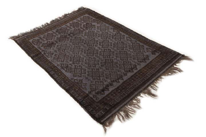 3' 4 x 4' 9 Hand Knotted Balouch Wool Rug