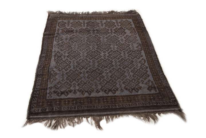 3' 4 x 4' 9 Hand Knotted Balouch Wool Rug