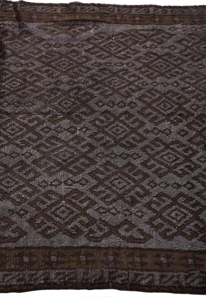 3' 4 x 4' 9 Hand Knotted Balouch Wool Rug
