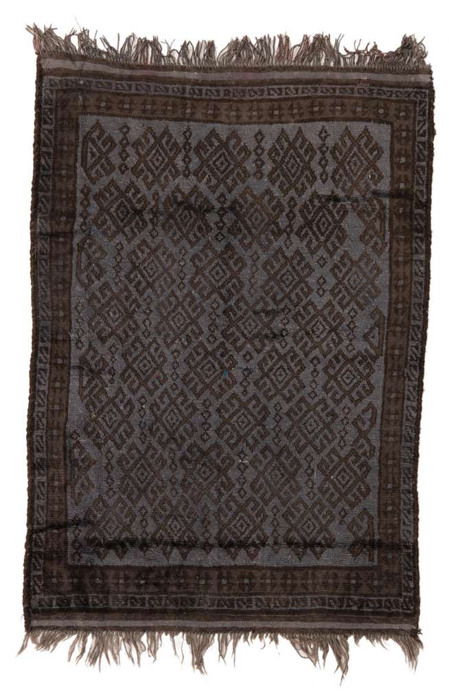 3' 4 x 4' 9 Hand Knotted Balouch Wool Rug