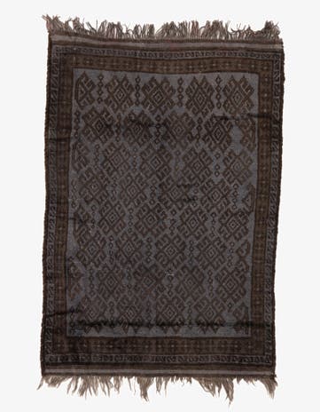 3' 4 x 4' 9 Hand Knotted Balouch Wool Rug