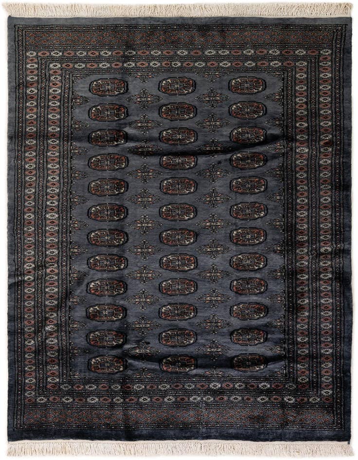 Detail image of 5' 3 x 8' Hand Knotted Bokhara Oriental Wool Rug