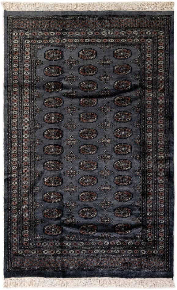 Detail image of 5' 3 x 8' Hand Knotted Bokhara Oriental Wool Rug
