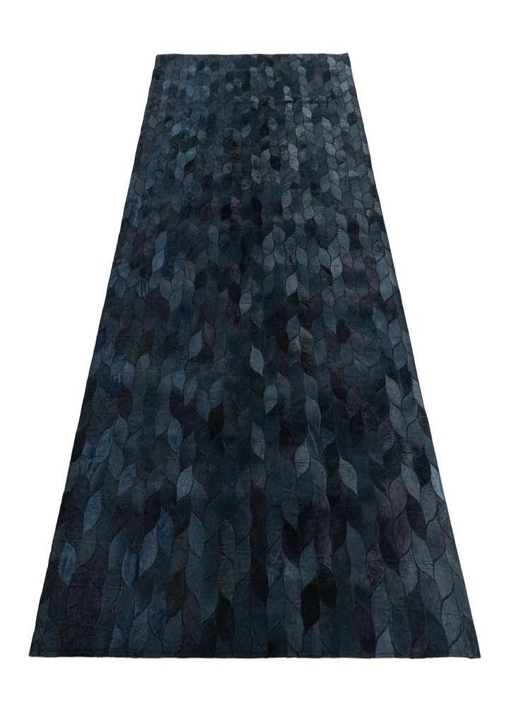 5' 1 x 8' Cowhide Leather Rug
