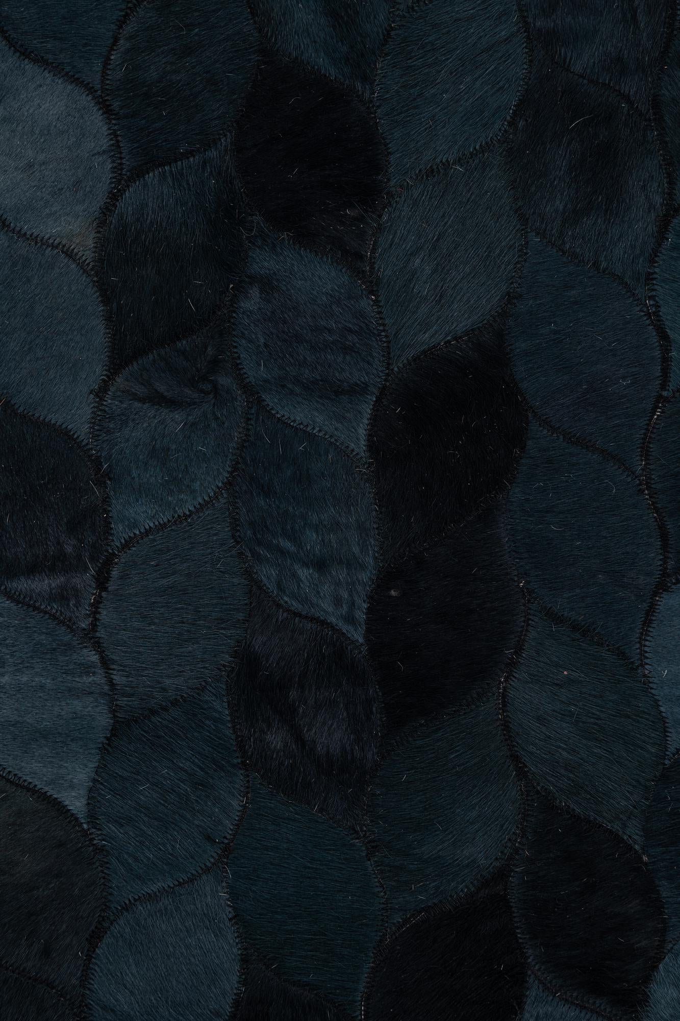 5' 1 x 8' Cowhide Leather Rug