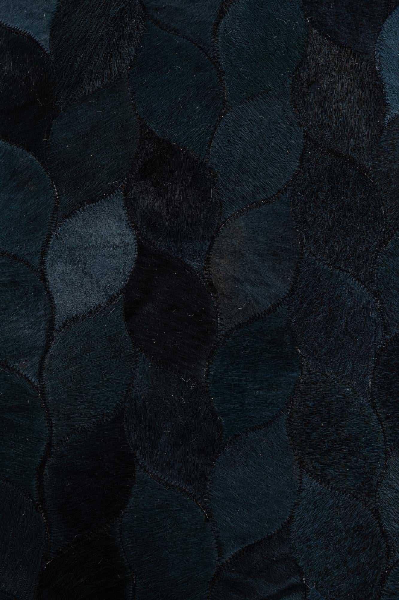 5' 1 x 8' Cowhide Leather Rug