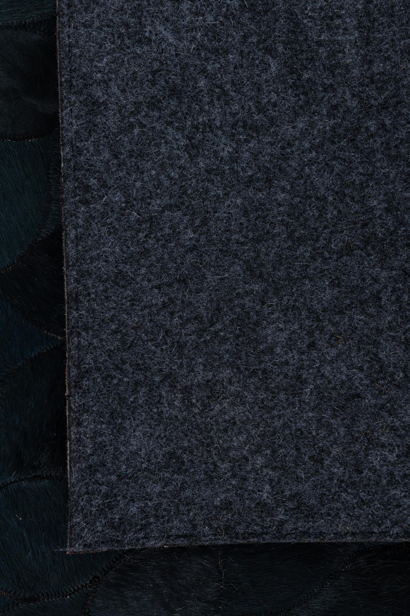 5' 1 x 8' Cowhide Leather Rug