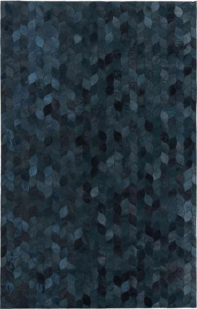 5' 1 x 8' Cowhide Leather Rug