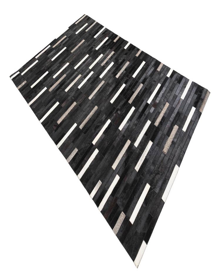 Detail image of 5' 1 x 8' Cowhide Leather Rug