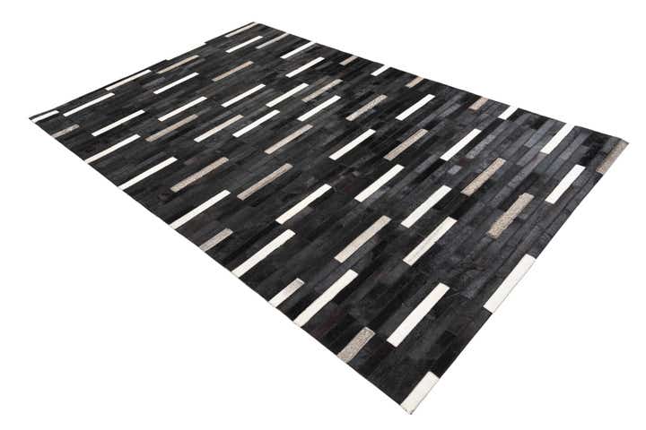5' 1 x 8' Cowhide Leather Rug