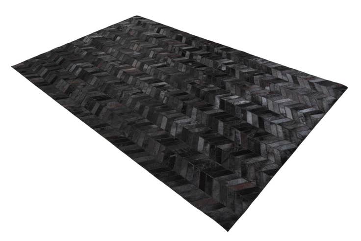 Detail image of 5' 1 x 8' Cowhide Leather Rug