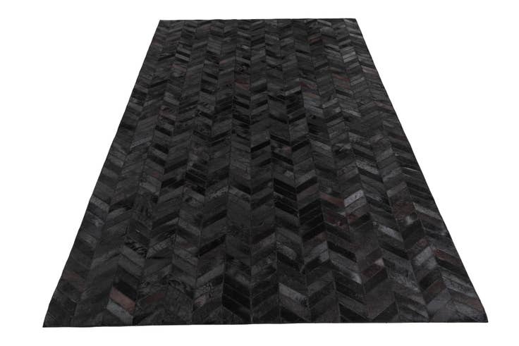 Detail image of 5' 1 x 8' Cowhide Leather Rug