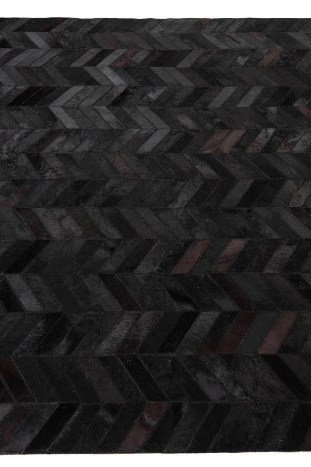 Detail image of 5' 1 x 8' Cowhide Leather Rug