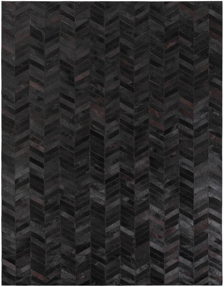 Detail image of 5' 1 x 8' Cowhide Leather Rug