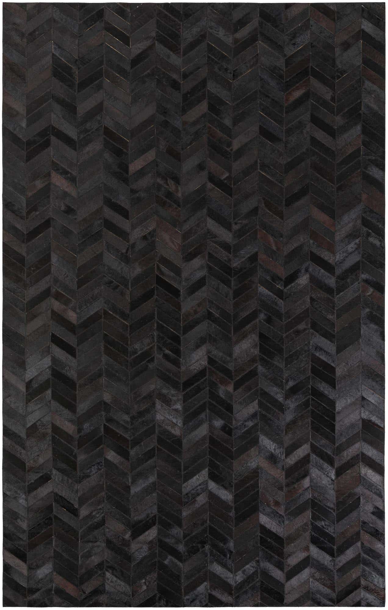 5' 1 x 8' Cowhide Leather Rug