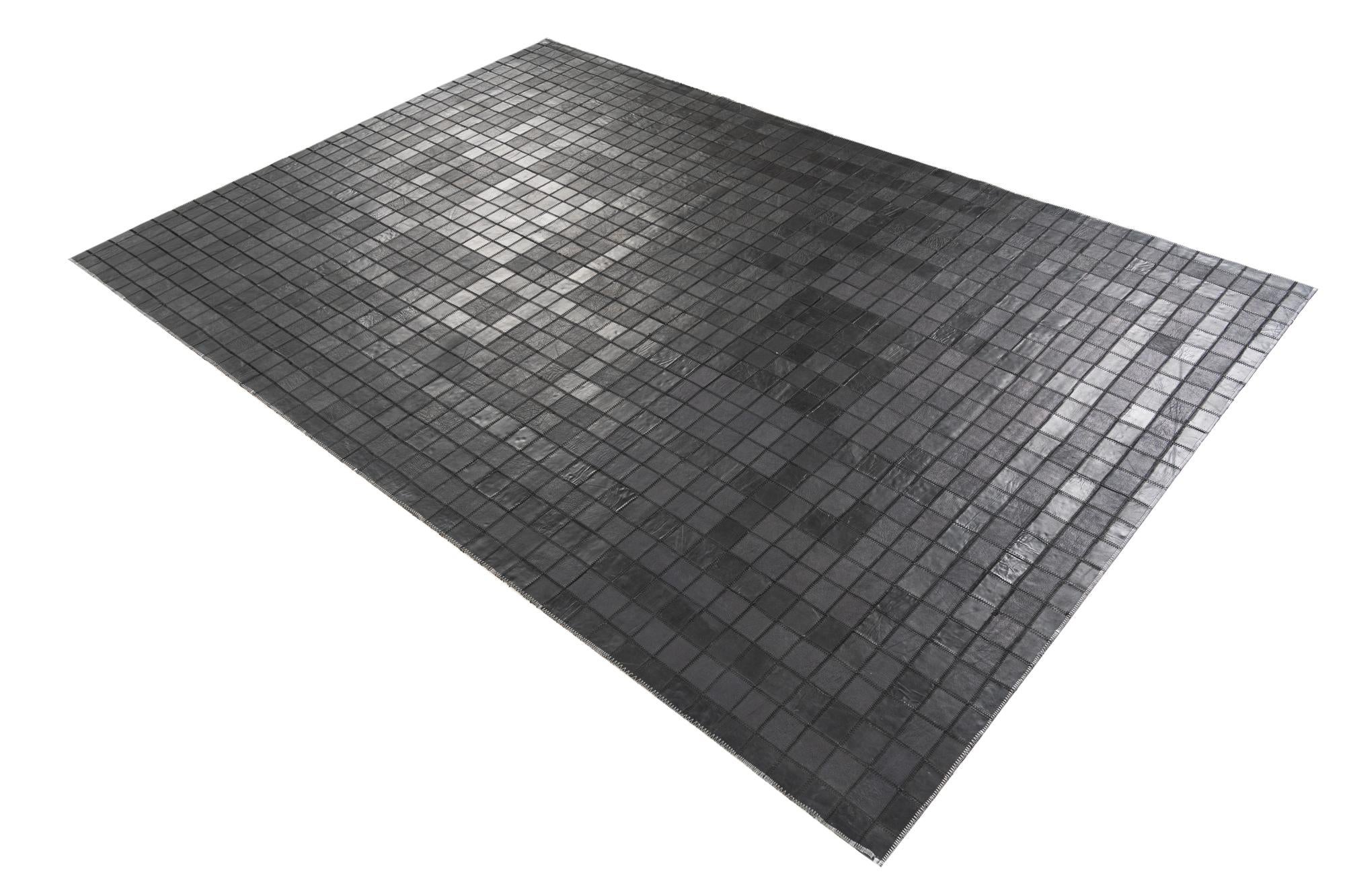 5' 1 x 7' 5 Cowhide Leather Rug