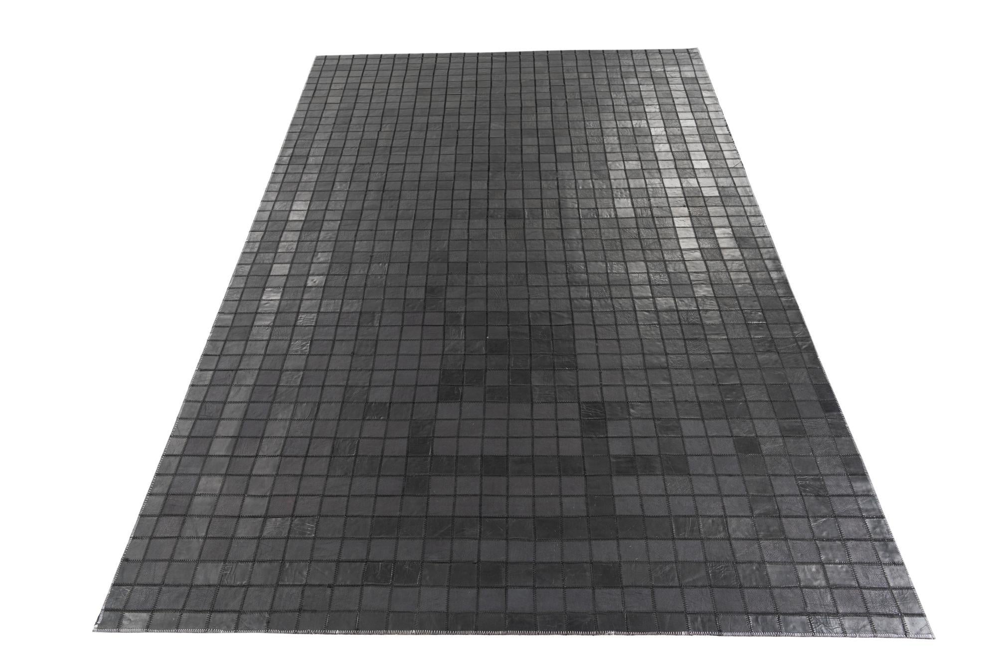 5' 1 x 7' 5 Cowhide Leather Rug