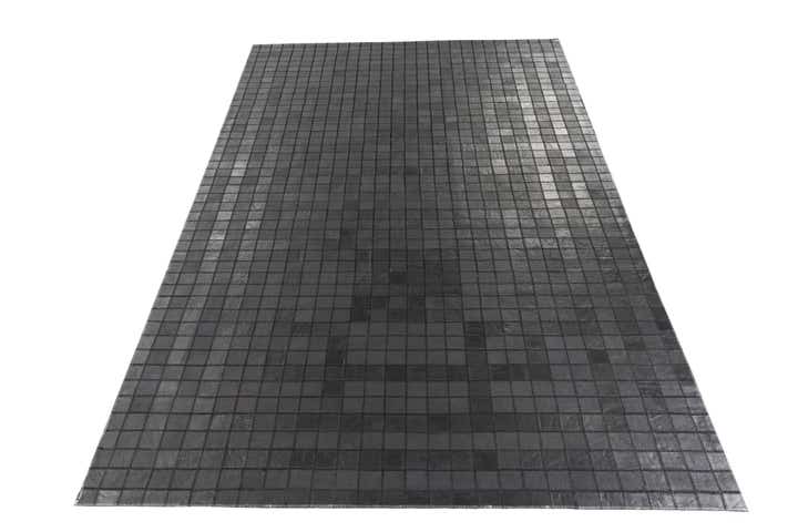 5' 1 x 7' 5 Cowhide Leather Rug