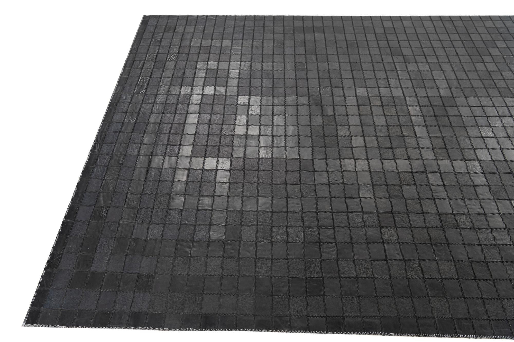 5' 1 x 7' 5 Cowhide Leather Rug