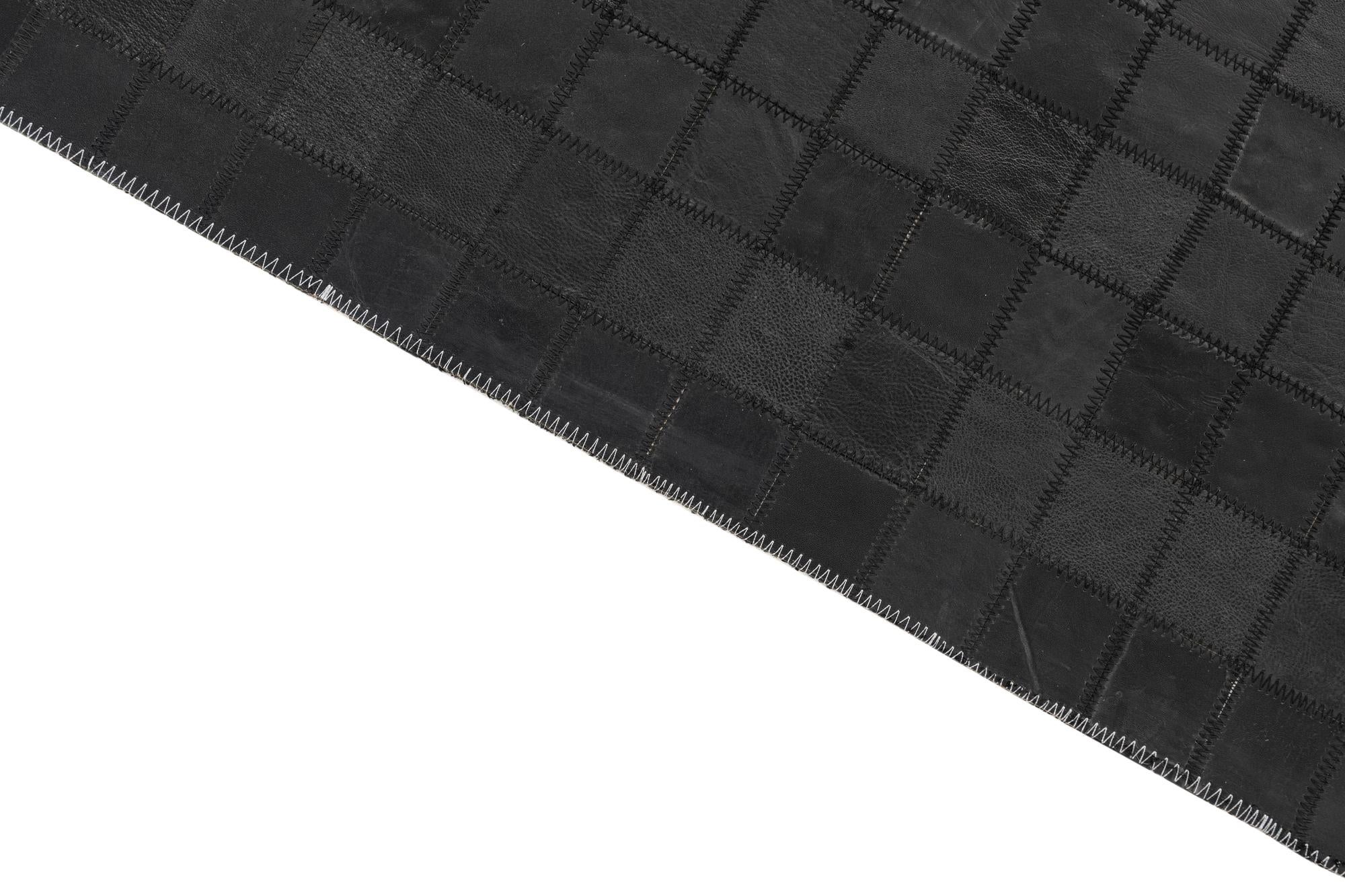 5' 1 x 7' 5 Cowhide Leather Rug