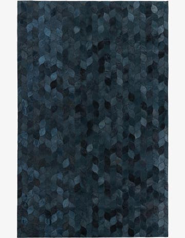 5' 1 x 8' Cowhide Leather Rug