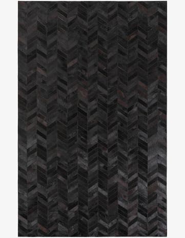5' 1 x 8' Cowhide Leather Rug