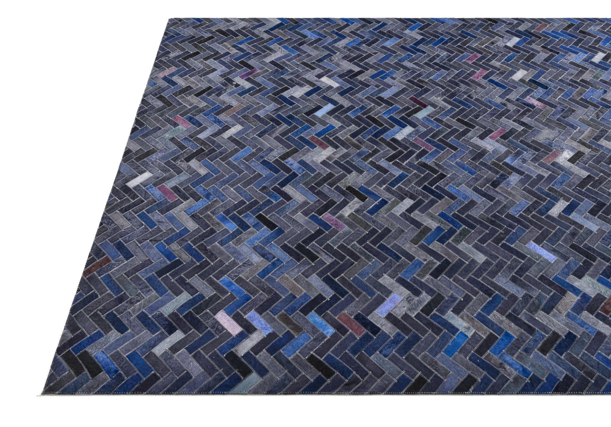 5' 2 x 7' 10 Cowhide Rug