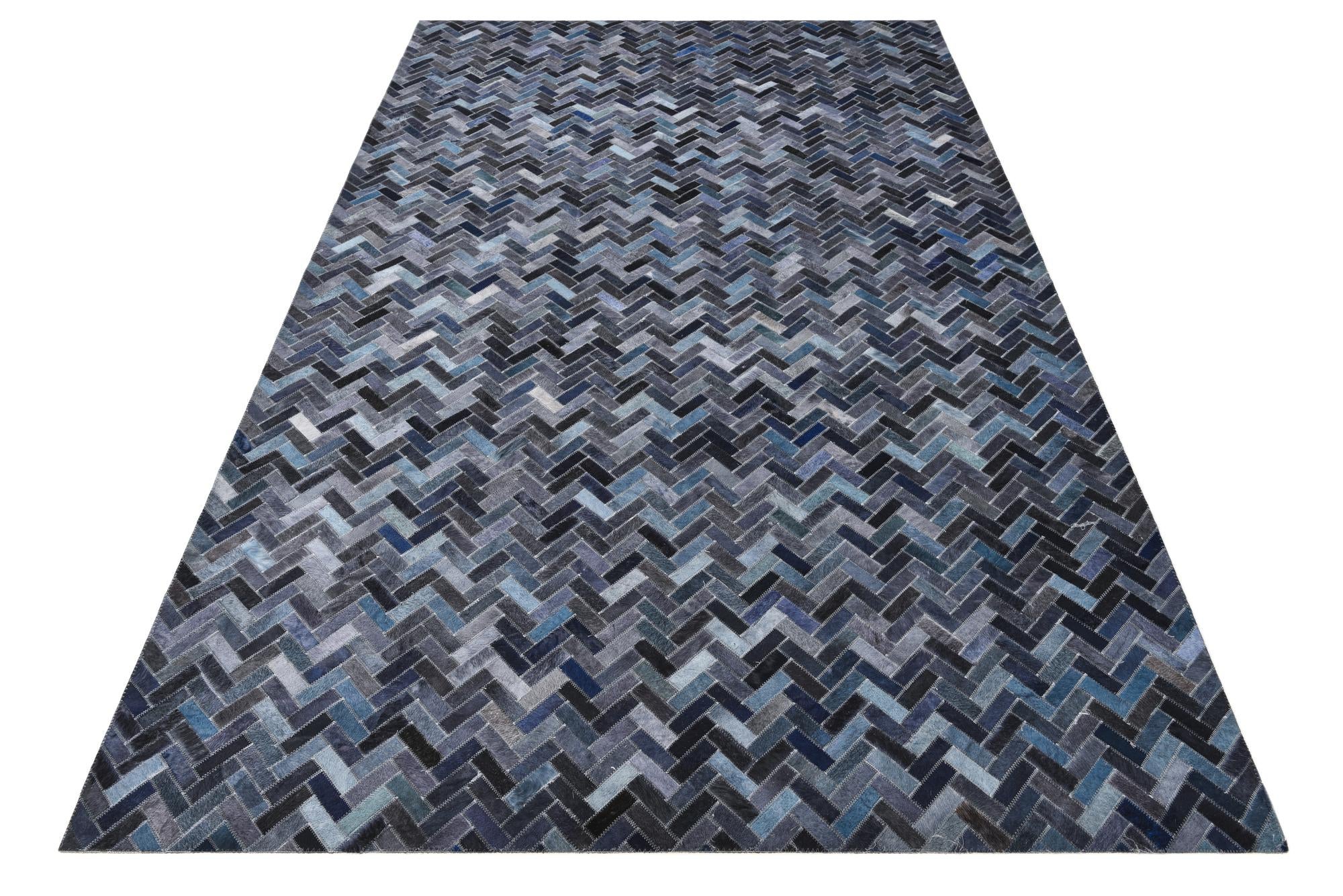 5' 2 x 8' 1 Cowhide Rug
