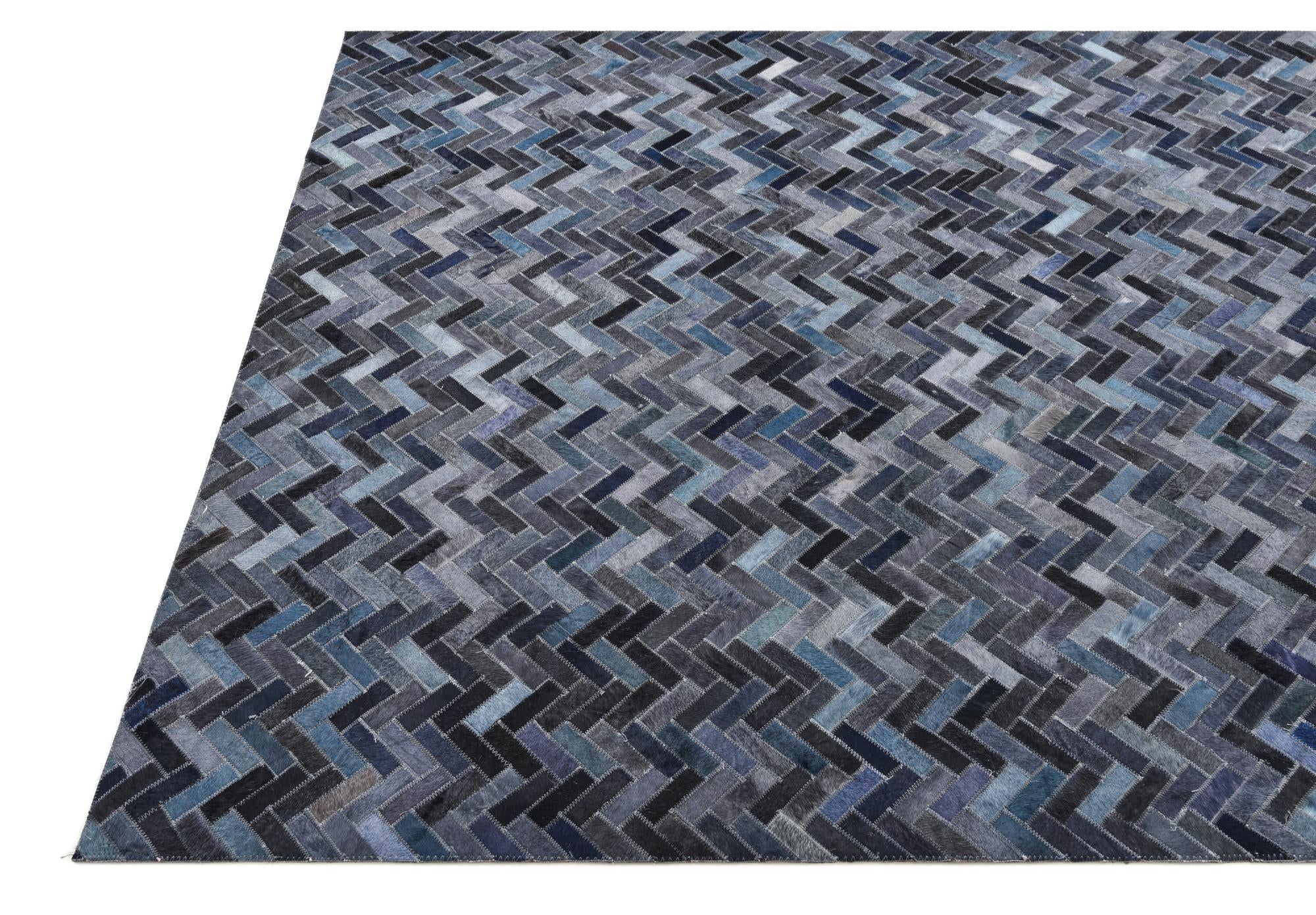 5' 2 x 8' 1 Cowhide Rug