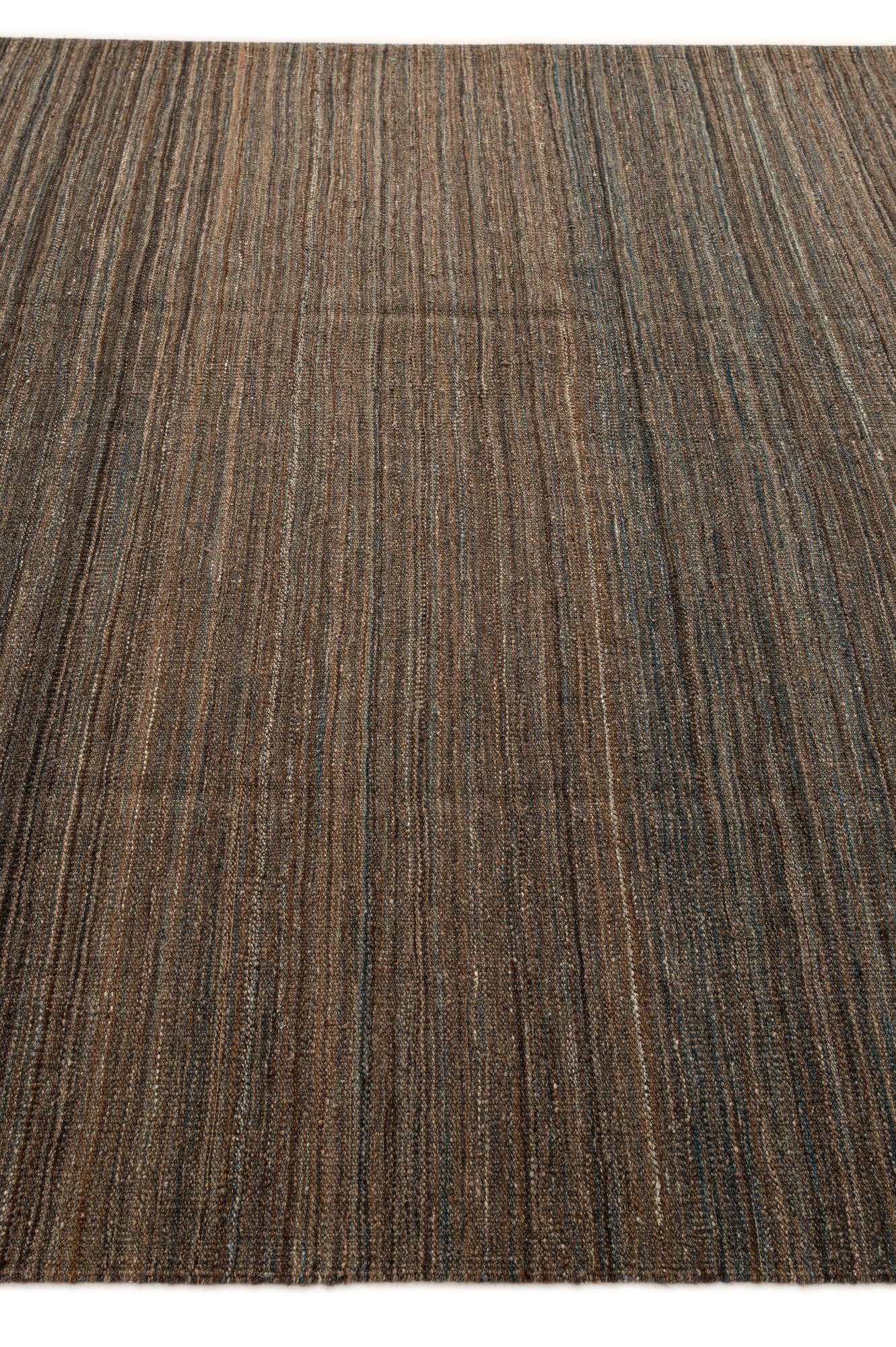 6' 8 x 9' 11 Hand Woven Kilim Modern Wool Rug