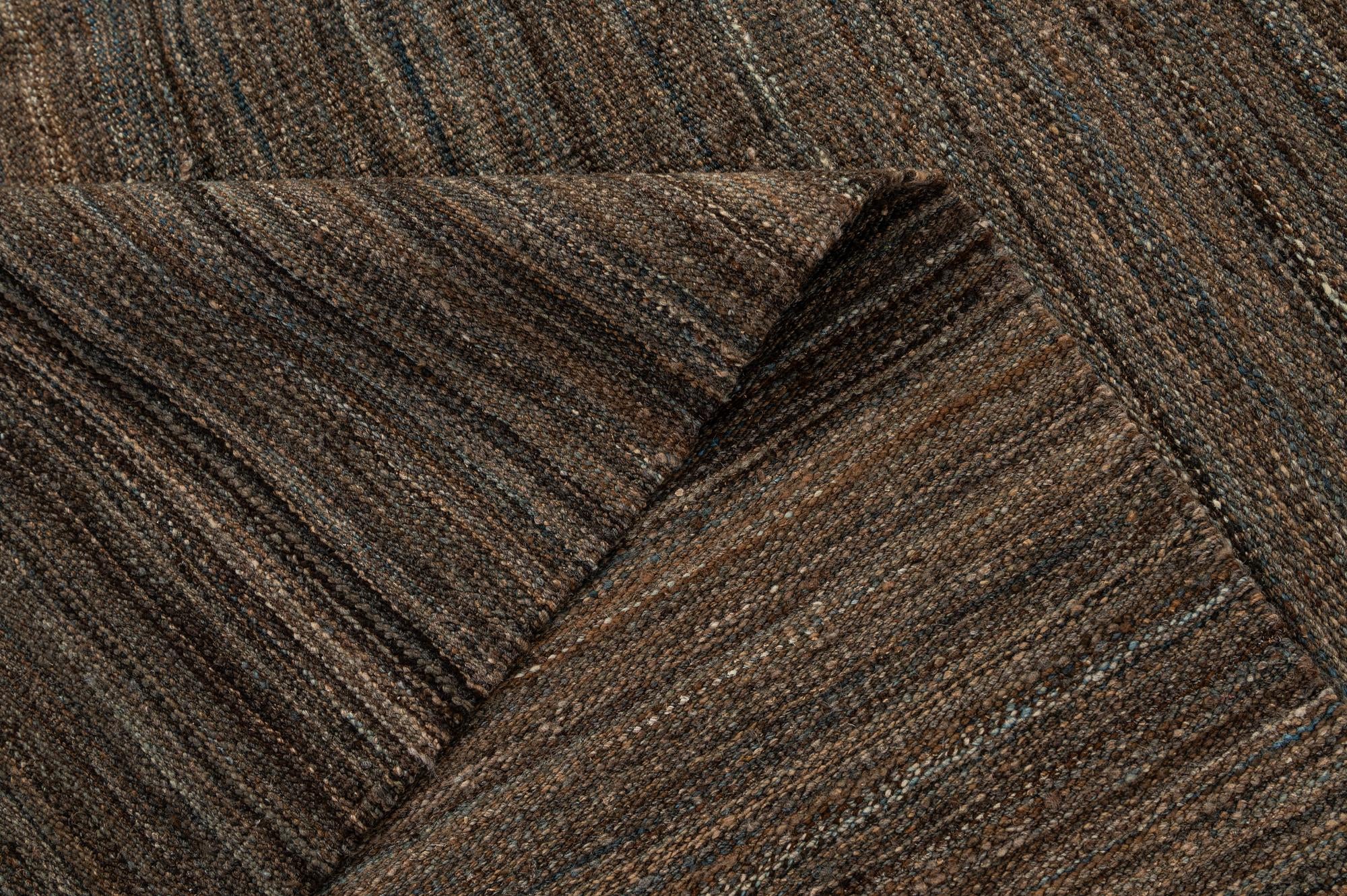 6' 8 x 9' 11 Hand Woven Kilim Modern Wool Rug