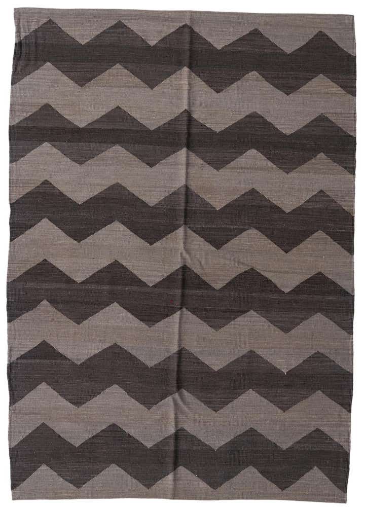 5' x 6' 4 Hand Woven Kilim Modern Wool Rug