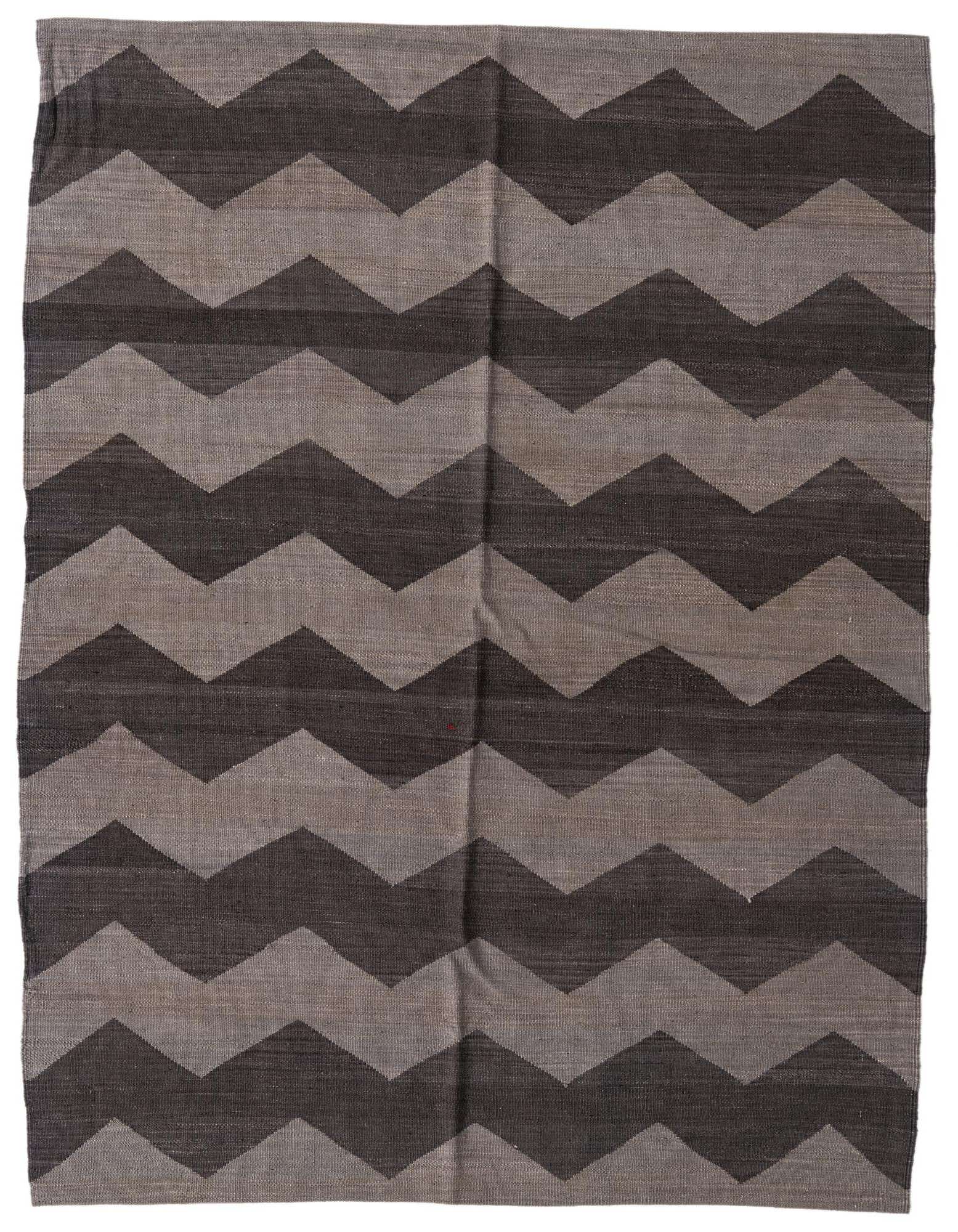5' x 6' 4 Hand Woven Kilim Modern Wool Rug
