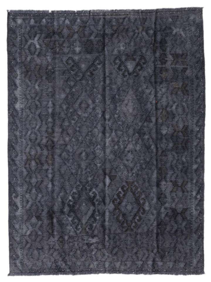 4' 3 x 5' 9 Hand Woven Kilim Modern Wool Rug