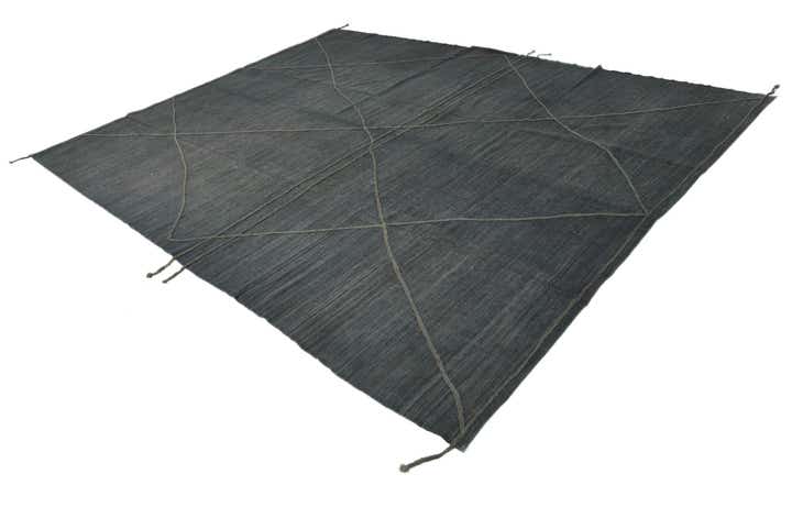 9' 9 x 12' 7 Hand Woven Kilim Modern Wool Rug