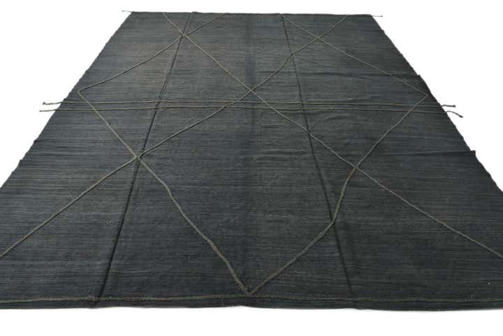9' 9 x 12' 7 Hand Woven Kilim Modern Wool Rug