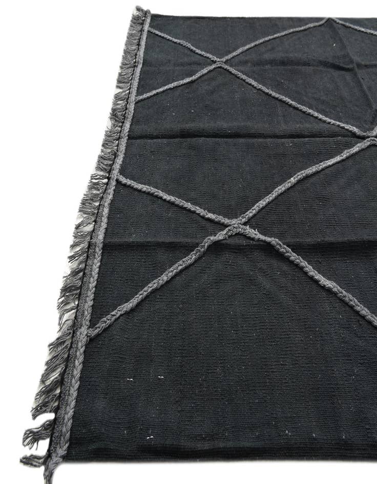 Detail image of 4' 2 x 6'  Hand Woven Kilim Modern Wool Rug